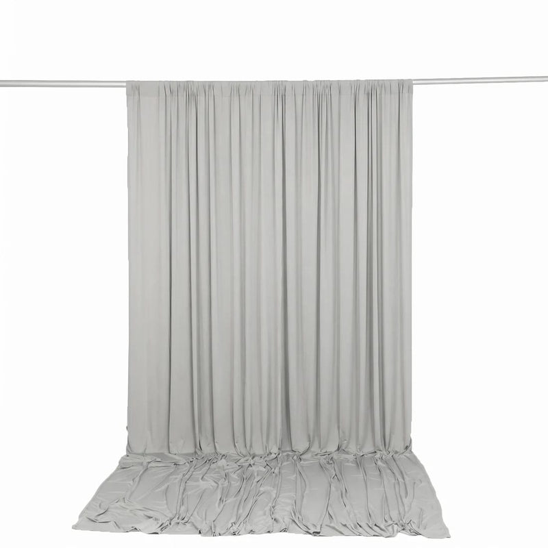 10 ft x 12 ft Wrinkle-Free Spandex Backdrop Curtain with Rod Pocket