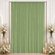 10 ft x 12 ft Wrinkle-Free Spandex Backdrop Curtain with Rod Pocket