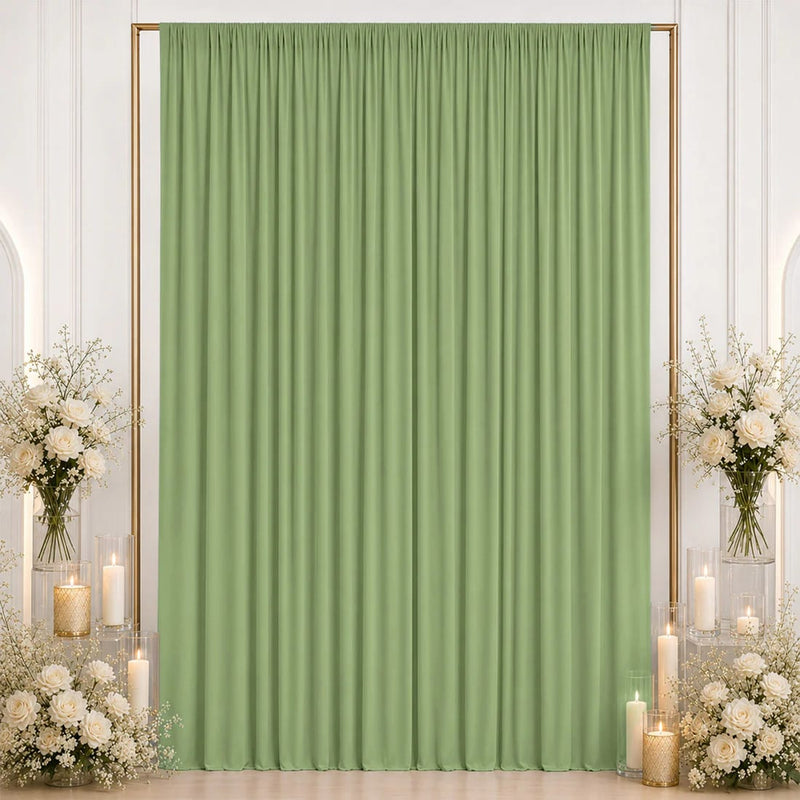 10 ft x 12 ft Wrinkle-Free Spandex Backdrop Curtain with Rod Pocket