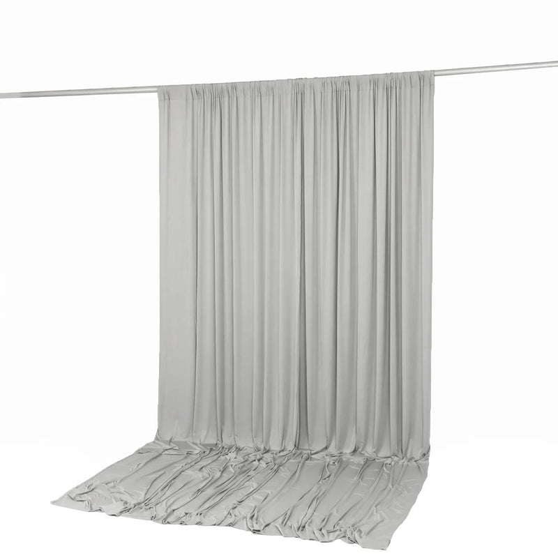 10 ft x 12 ft Wrinkle-Free Spandex Backdrop Curtain with Rod Pocket
