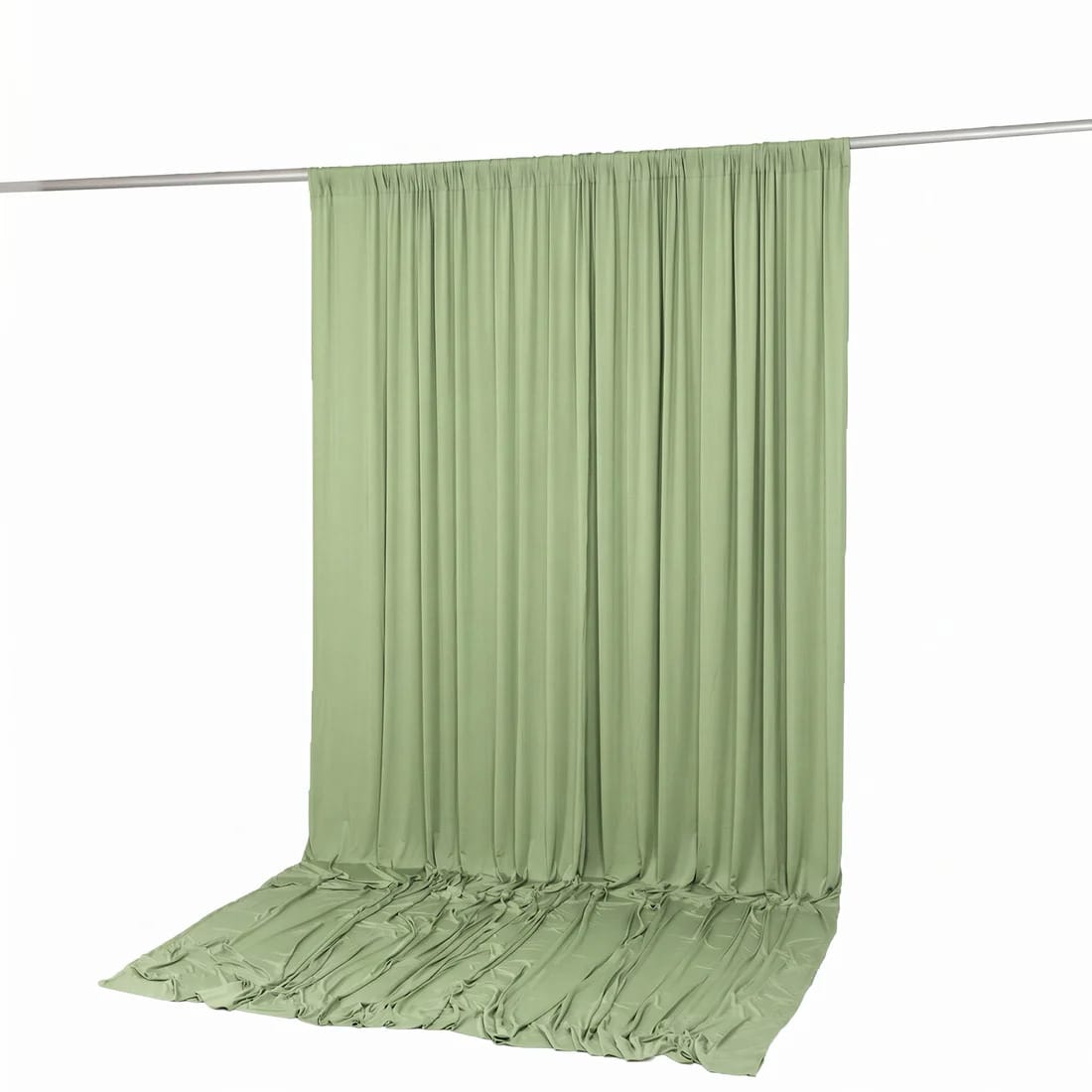 10 ft x 12 ft Wrinkle-Free Spandex Backdrop Curtain with Rod Pocket