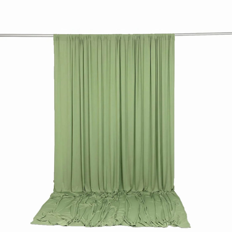 10 ft x 12 ft Wrinkle-Free Spandex Backdrop Curtain with Rod Pocket