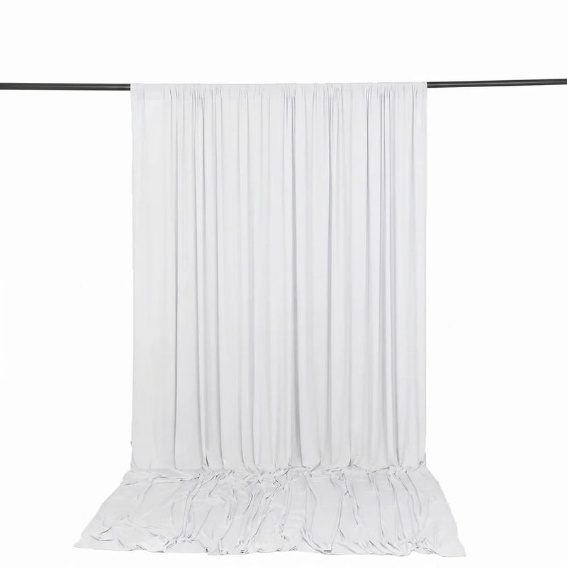 10 ft x 12 ft Wrinkle-Free Spandex Backdrop Curtain with Rod Pocket