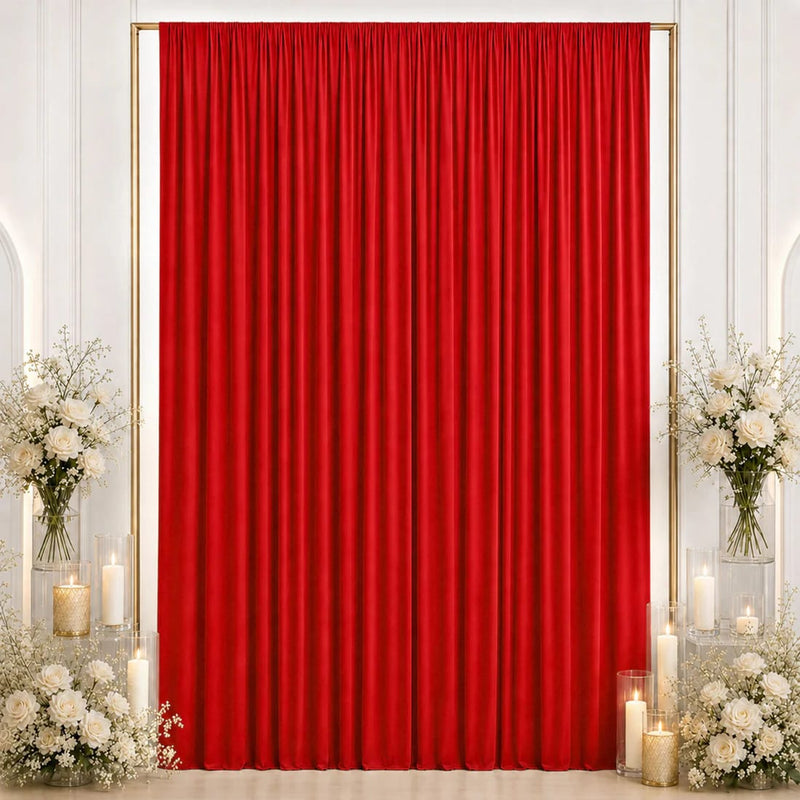 10 ft x 12 ft Wrinkle-Free Spandex Backdrop Curtain with Rod Pocket