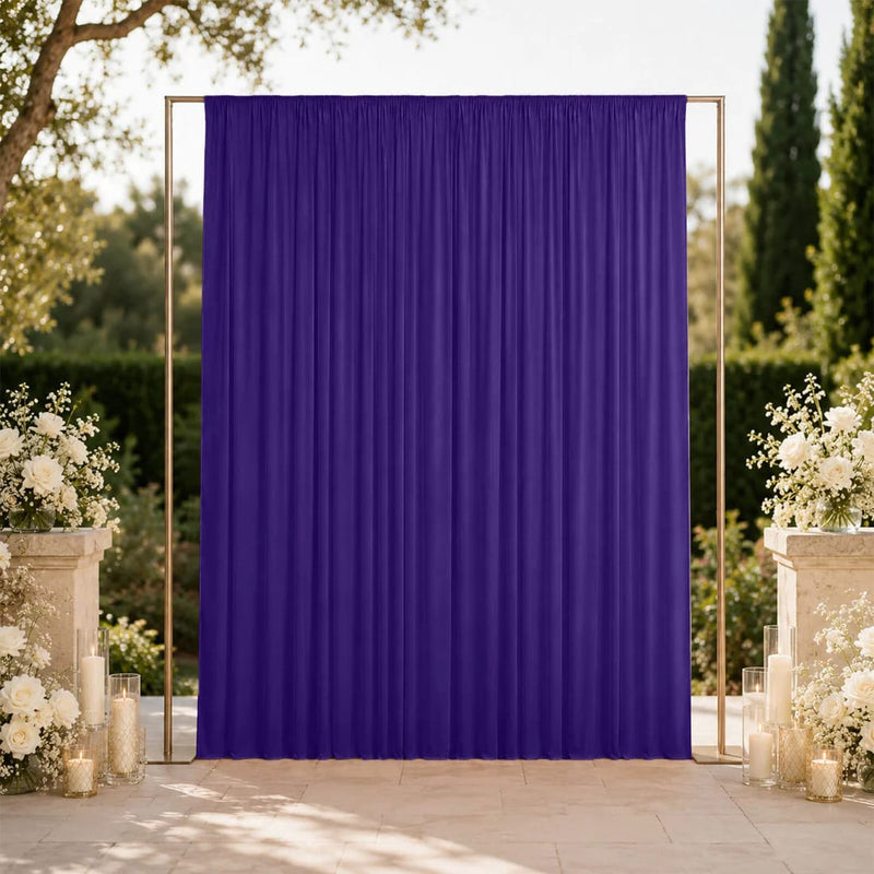 10 ft x 12 ft Wrinkle-Free Spandex Backdrop Curtain with Rod Pocket