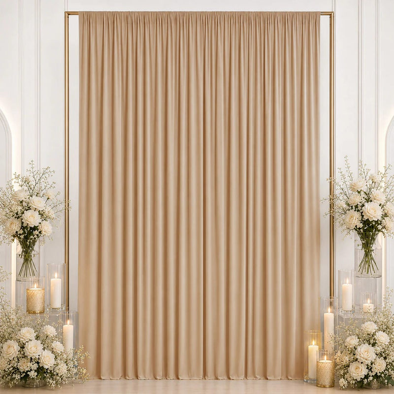 10 ft x 12 ft Wrinkle-Free Spandex Backdrop Curtain with Rod Pocket