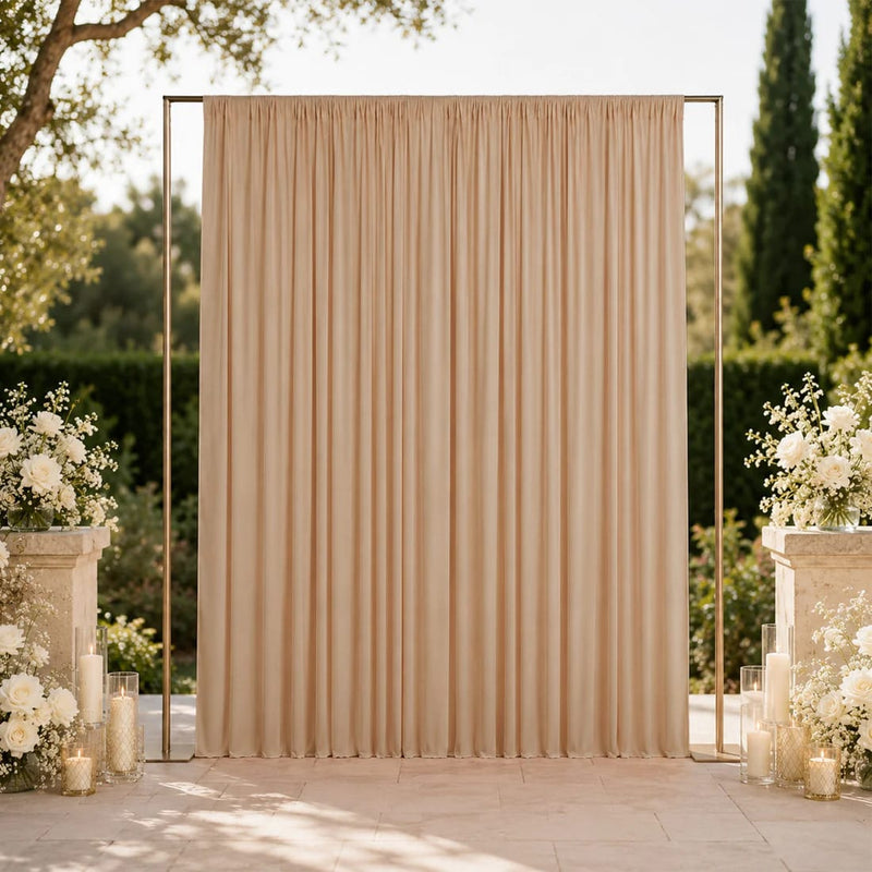10 ft x 12 ft Wrinkle-Free Spandex Backdrop Curtain with Rod Pocket
