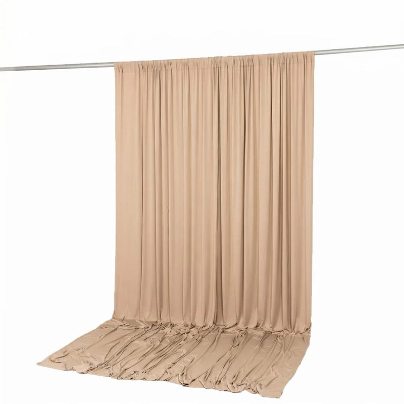 10 ft x 12 ft Wrinkle-Free Spandex Backdrop Curtain with Rod Pocket
