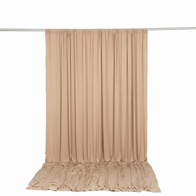 10 ft x 12 ft Wrinkle-Free Spandex Backdrop Curtain with Rod Pocket