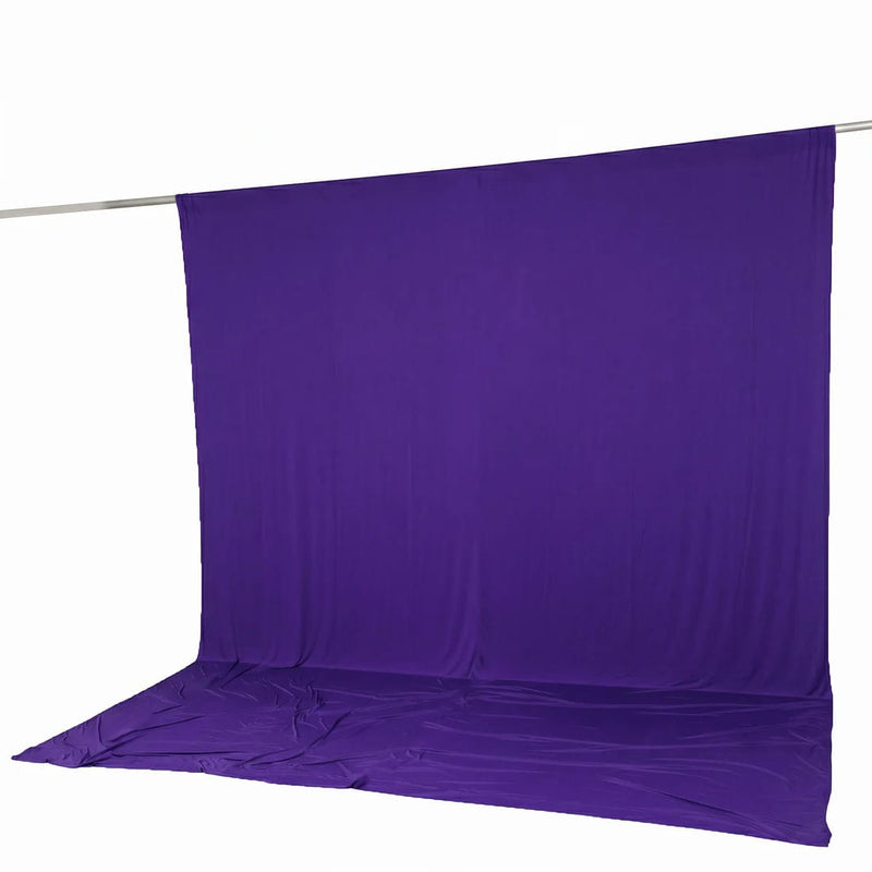 10 ft x 12 ft Wrinkle-Free Spandex Backdrop Curtain with Rod Pocket