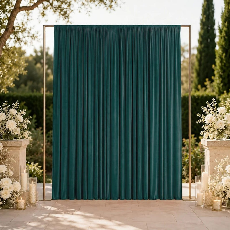 10 ft x 12 ft Wrinkle-Free Spandex Backdrop Curtain with Rod Pocket
