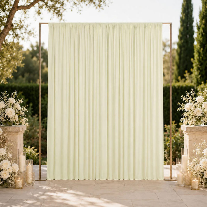 10 ft x 12 ft Wrinkle-Free Spandex Backdrop Curtain with Rod Pocket