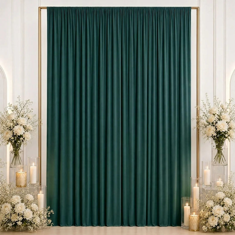 10 ft x 12 ft Wrinkle-Free Spandex Backdrop Curtain with Rod Pocket
