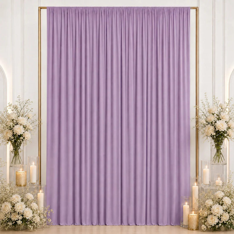 10 ft x 12 ft Wrinkle-Free Spandex Backdrop Curtain with Rod Pocket