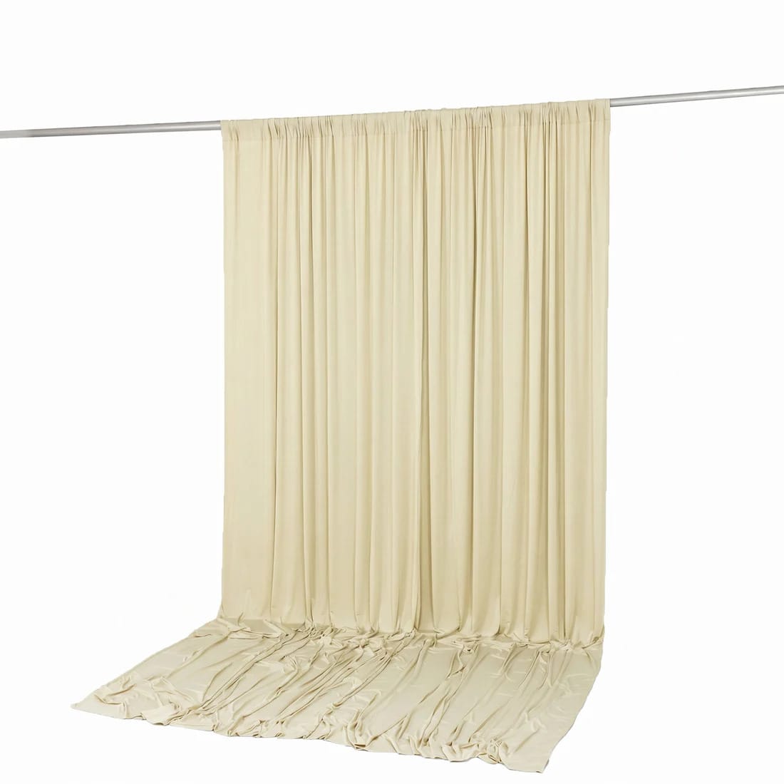 10 ft x 12 ft Wrinkle-Free Spandex Backdrop Curtain with Rod Pocket
