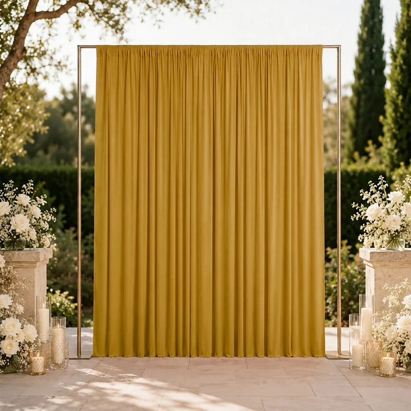 10 ft x 12 ft Wrinkle-Free Spandex Backdrop Curtain with Rod Pocket