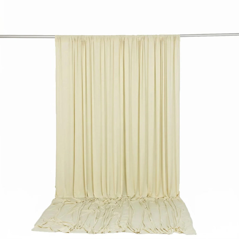 10 ft x 12 ft Wrinkle-Free Spandex Backdrop Curtain with Rod Pocket