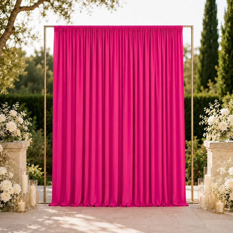 10 ft x 12 ft Wrinkle-Free Spandex Backdrop Curtain with Rod Pocket