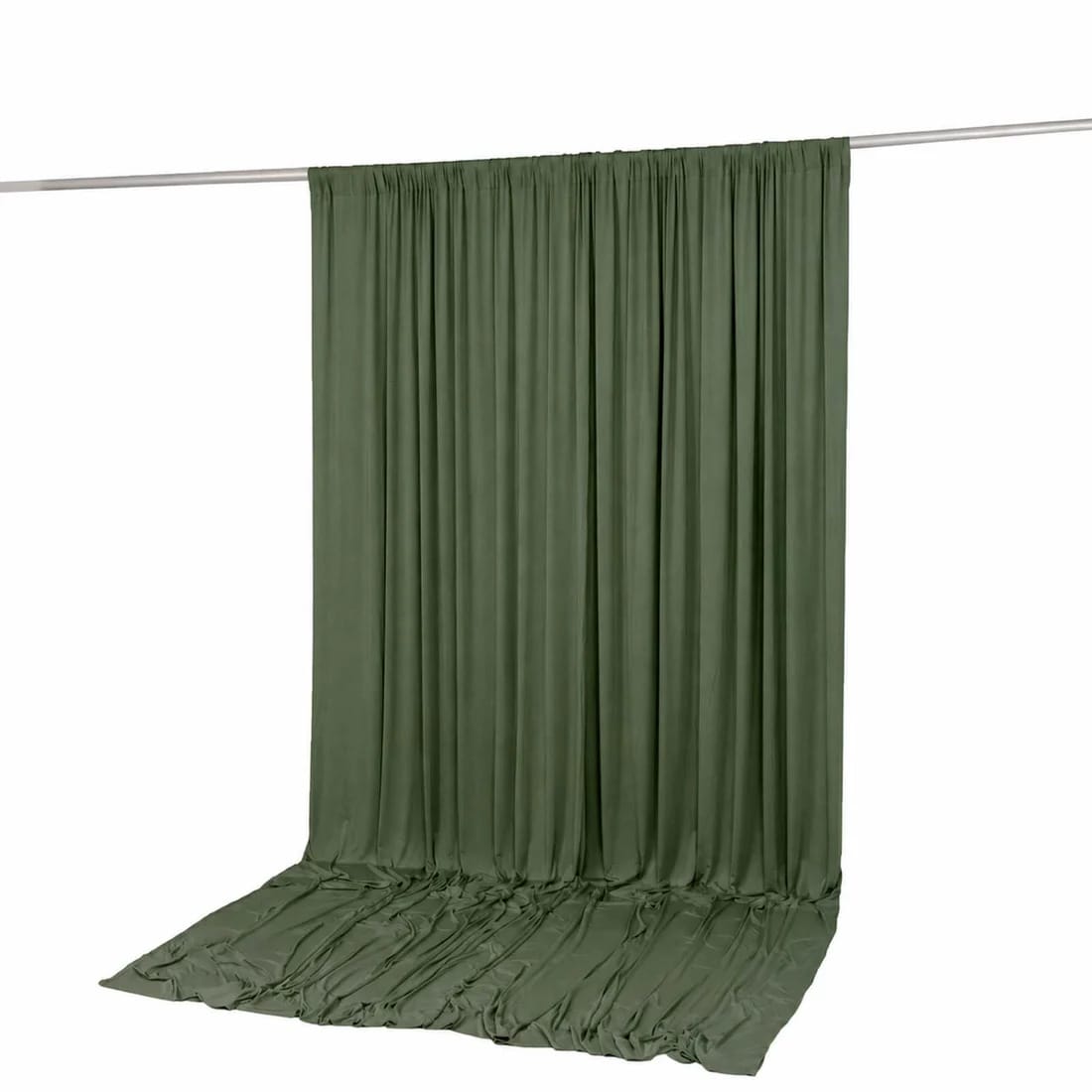 10 ft x 12 ft Wrinkle-Free Spandex Backdrop Curtain with Rod Pocket