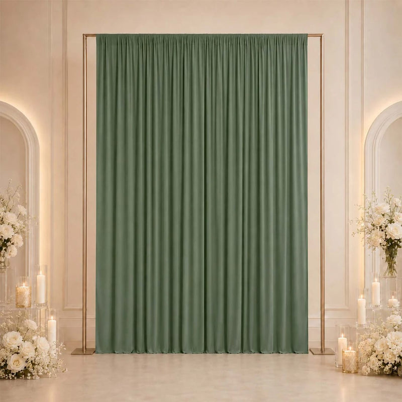 10 ft x 12 ft Wrinkle-Free Spandex Backdrop Curtain with Rod Pocket
