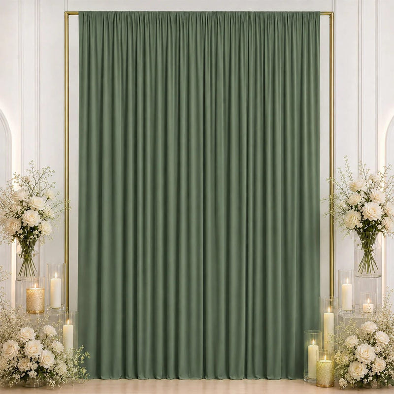10 ft x 12 ft Wrinkle-Free Spandex Backdrop Curtain with Rod Pocket