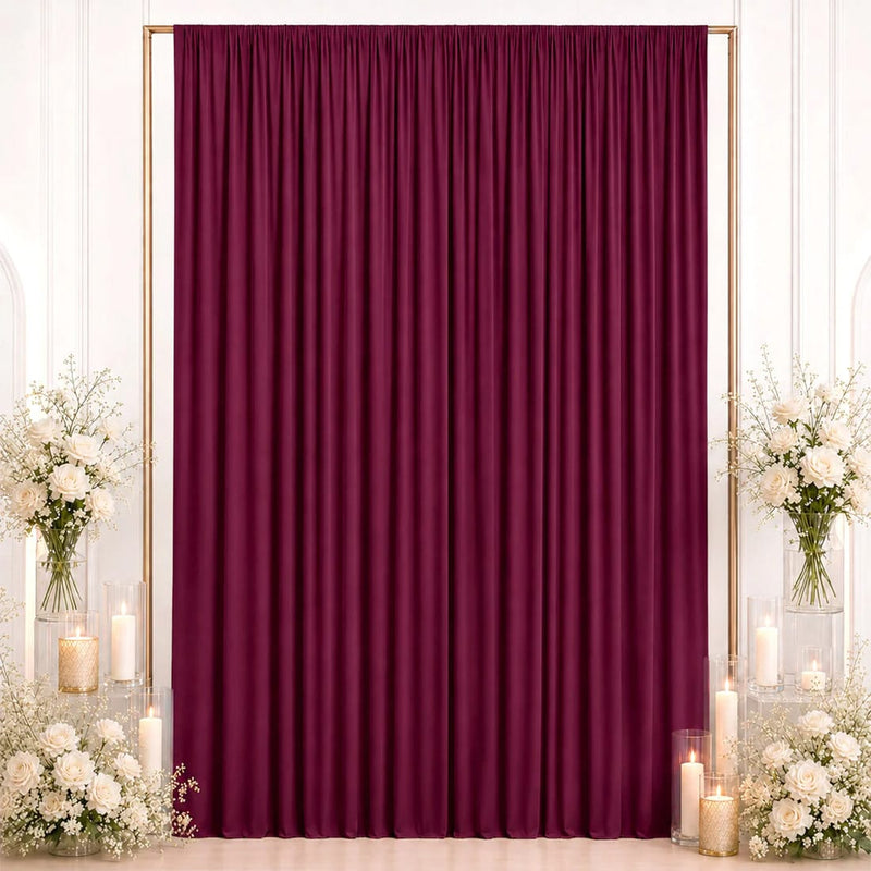 10 ft x 12 ft Wrinkle-Free Spandex Backdrop Curtain with Rod Pocket
