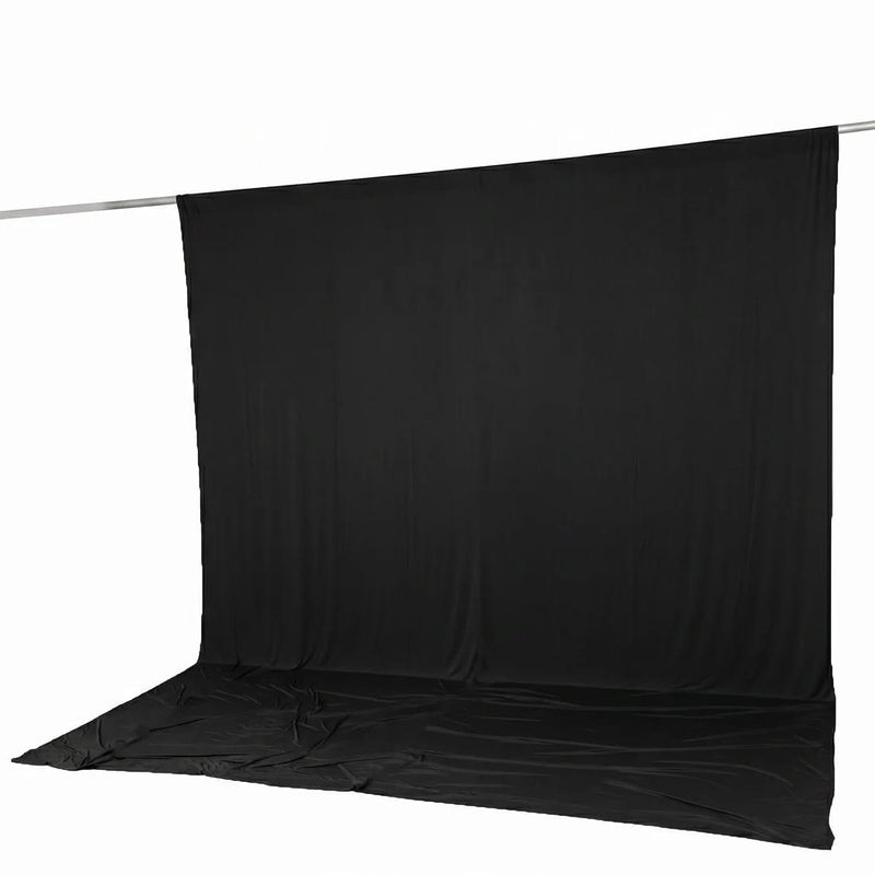10 ft x 12 ft Wrinkle-Free Spandex Backdrop Curtain with Rod Pocket