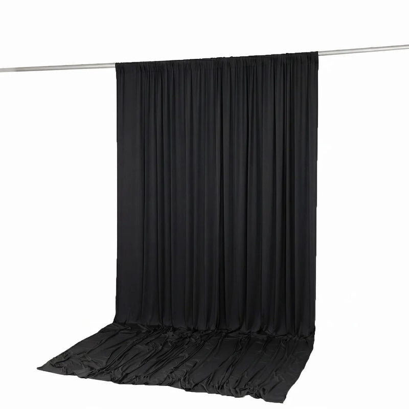 10 ft x 12 ft Wrinkle-Free Spandex Backdrop Curtain with Rod Pocket