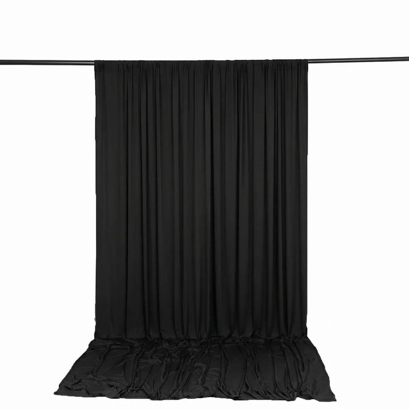 10 ft x 12 ft Wrinkle-Free Spandex Backdrop Curtain with Rod Pocket