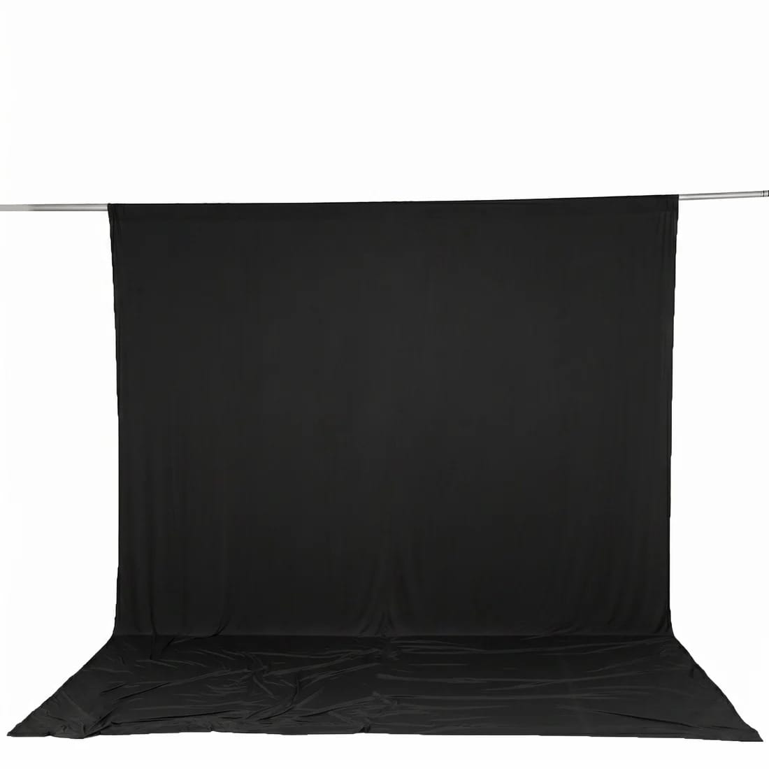 10 ft x 12 ft Wrinkle-Free Spandex Backdrop Curtain with Rod Pocket CUR_PANSPX_10X12_BLK