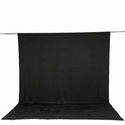 10 ft x 12 ft Wrinkle-Free Spandex Backdrop Curtain with Rod Pocket CUR_PANSPX_10X12_BLK