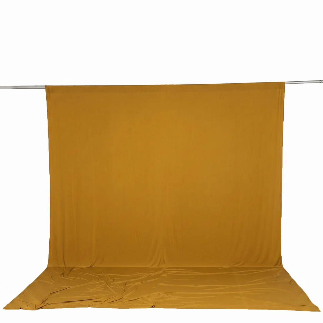 10 ft x 12 ft Wrinkle-Free Spandex Backdrop Curtain with Rod Pocket CUR_PANSPX_10X12_GOLD