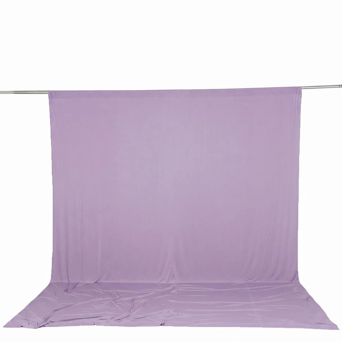10 ft x 12 ft Wrinkle-Free Spandex Backdrop Curtain with Rod Pocket CUR_PANSPX_10X12_LAV