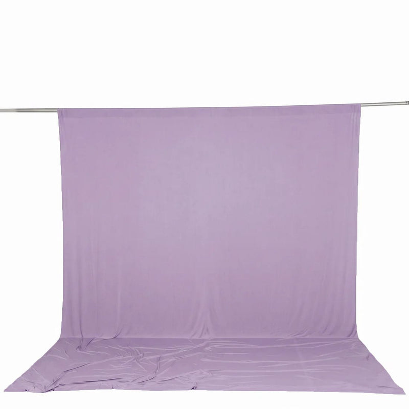 10 ft x 12 ft Wrinkle-Free Spandex Backdrop Curtain with Rod Pocket CUR_PANSPX_10X12_LAV