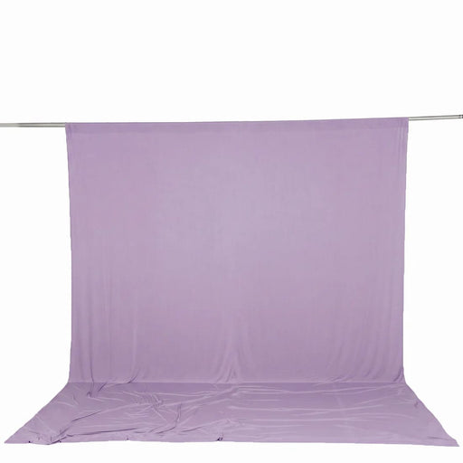 10 ft x 12 ft Wrinkle-Free Spandex Backdrop Curtain with Rod Pocket CUR_PANSPX_10X12_LAV