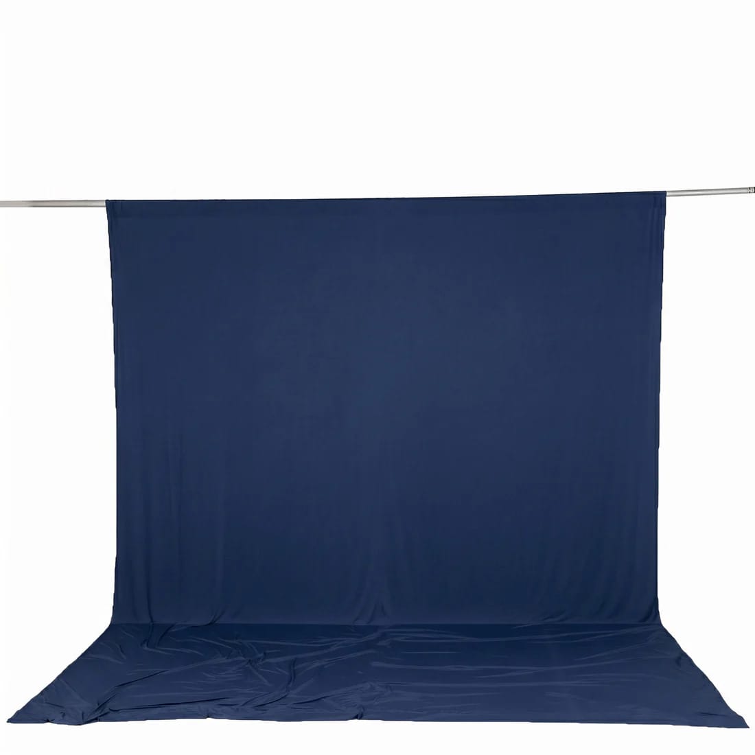 10 ft x 12 ft Wrinkle-Free Spandex Backdrop Curtain with Rod Pocket CUR_PANSPX_10X12_NAVY