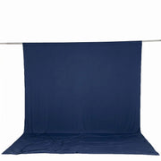 10 ft x 12 ft Wrinkle-Free Spandex Backdrop Curtain with Rod Pocket CUR_PANSPX_10X12_NAVY
