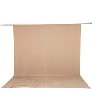 10 ft x 12 ft Wrinkle-Free Spandex Backdrop Curtain with Rod Pocket CUR_PANSPX_10X12_NUDE
