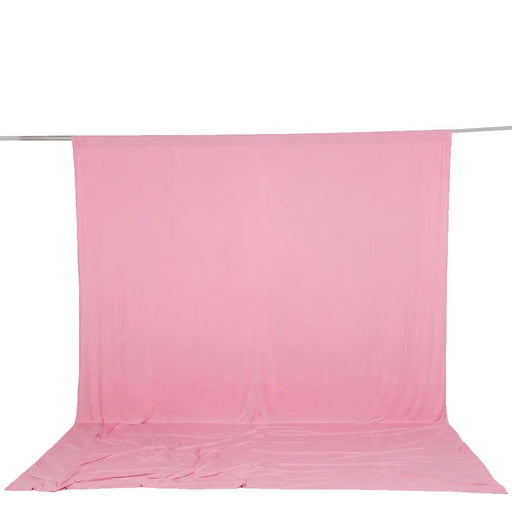 10 ft x 12 ft Wrinkle-Free Spandex Backdrop Curtain with Rod Pocket CUR_PANSPX_10X12_PINK