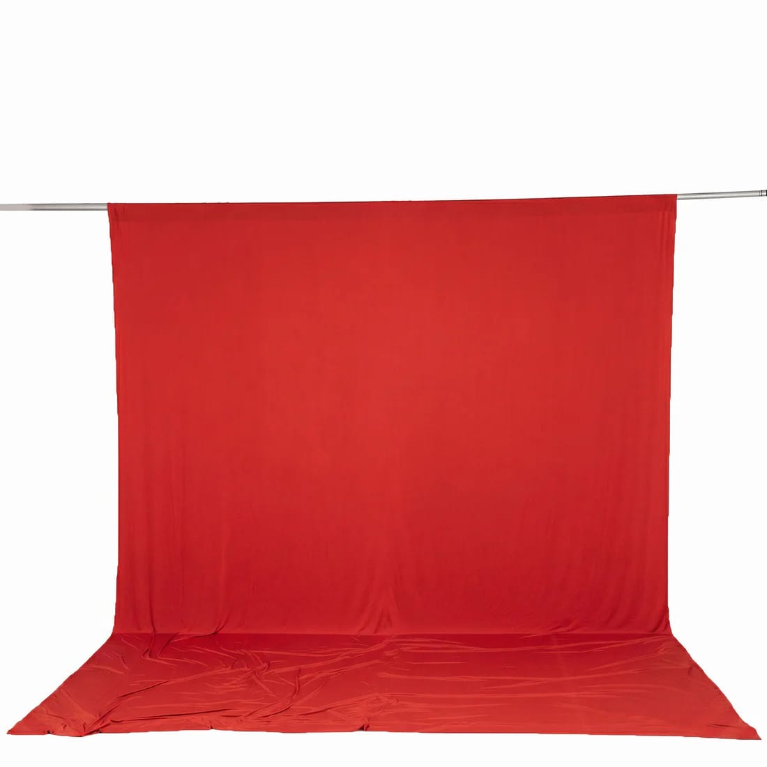 10 ft x 12 ft Wrinkle-Free Spandex Backdrop Curtain with Rod Pocket CUR_PANSPX_10X12_RED