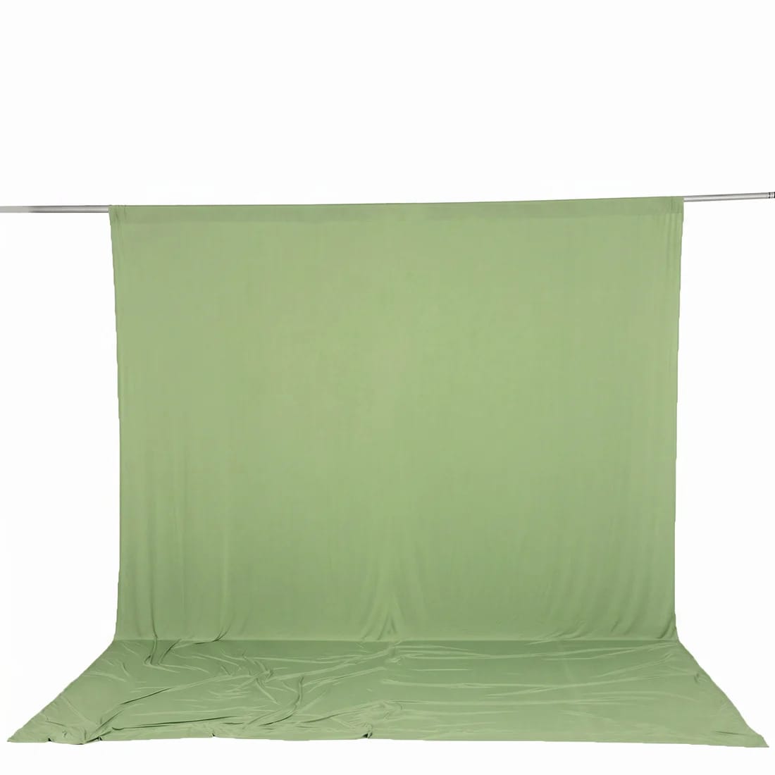 10 ft x 12 ft Wrinkle-Free Spandex Backdrop Curtain with Rod Pocket CUR_PANSPX_10X12_SAGE