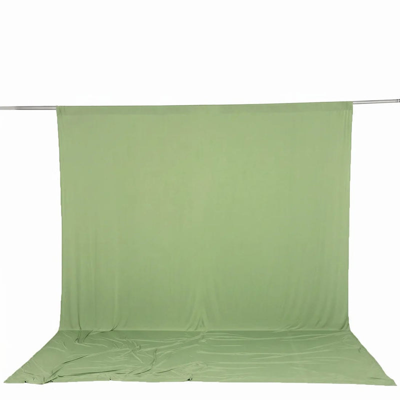 10 ft x 12 ft Wrinkle-Free Spandex Backdrop Curtain with Rod Pocket CUR_PANSPX_10X12_SAGE