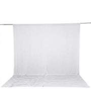 10 ft x 12 ft Wrinkle-Free Spandex Backdrop Curtain with Rod Pocket CUR_PANSPX_10X12_WHT