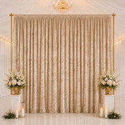 10 ft x 14 ft Premium Crushed Velvet Backdrop Curtain with Rod Pocket