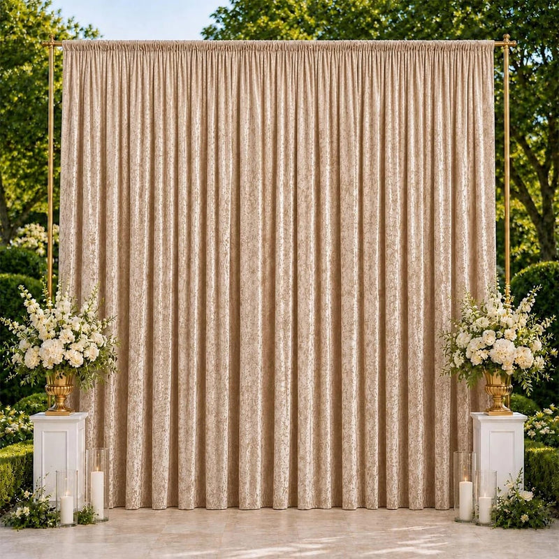 10 ft x 14 ft Premium Crushed Velvet Backdrop Curtain with Rod Pocket