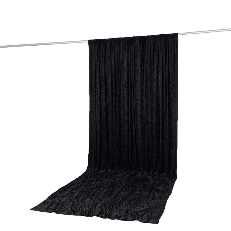 10 ft x 14 ft Premium Crushed Velvet Backdrop Curtain with Rod Pocket