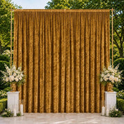 10 ft x 14 ft Premium Crushed Velvet Backdrop Curtain with Rod Pocket