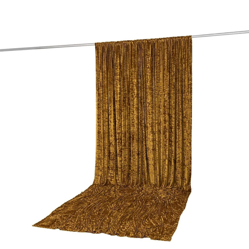 10 ft x 14 ft Premium Crushed Velvet Backdrop Curtain with Rod Pocket
