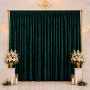 10 ft x 14 ft Premium Crushed Velvet Backdrop Curtain with Rod Pocket