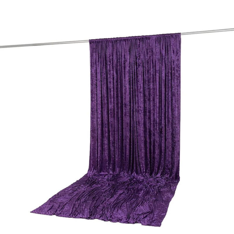 10 ft x 14 ft Premium Crushed Velvet Backdrop Curtain with Rod Pocket
